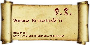 Venesz Krisztián névjegykártya