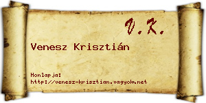 Venesz Krisztián névjegykártya