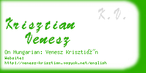 krisztian venesz business card